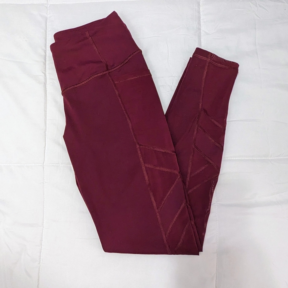 Victoria's Secret Sport Knockout Mesh Purple Tights Leggings